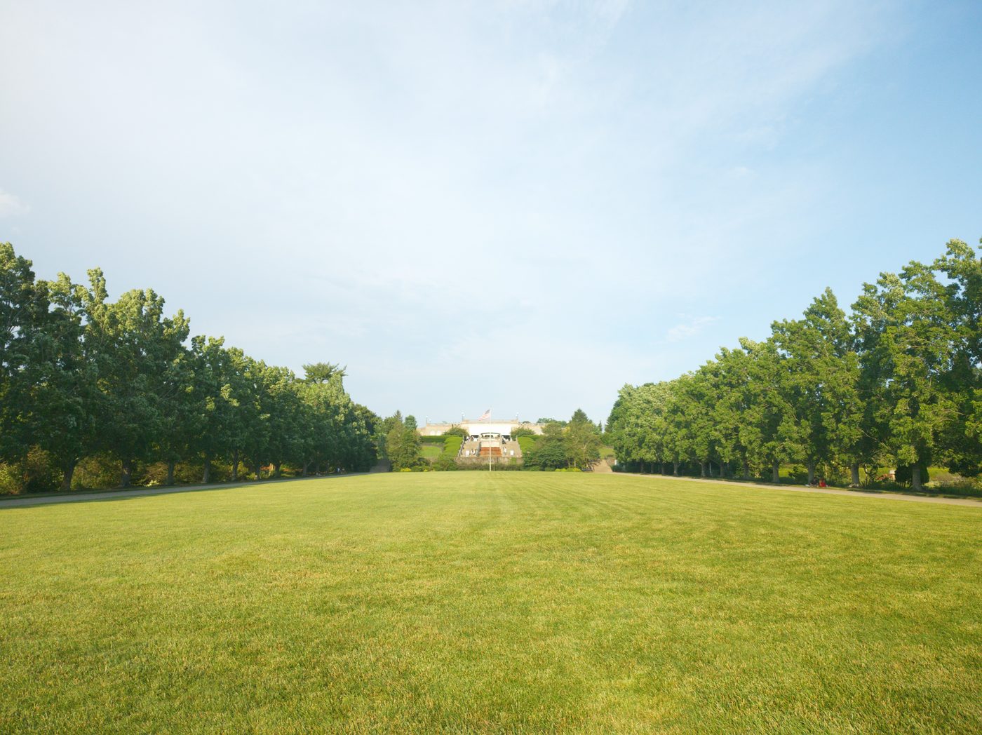 The Great Lawn at Ault Park, looking toward the park's pavilion. photo